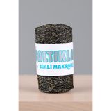 SALTIKLAR Makrome Ipi Simli 100gr 3mm - Premium Simli Makrome Ipi Siyah Ss-60