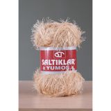 SALTIKLAR Premium Yumoş Sakallı Örgü Ipi Tüylü Ip Sakallı Ip 100gr/140m A Kalite Açık Bej-100