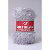 SALTIKLAR Premium Yumoş Sakallı Örgü Ipi Tüylü Ip Sakallı Ip 100gr/140m A Kalite Açık Gri-06