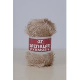 SALTIKLAR Premium Yumoş Sakallı Örgü Ipi Tüylü Ip Sakallı Ip 100gr/140m A Kalite Bej-53