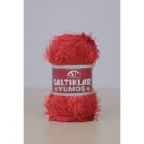 SALTIKLAR Premium Yumoş Sakallı Örgü Ipi Tüylü Ip Sakallı Ip 100gr/140m A Kalite Kırmızı-24
