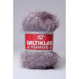 SALTIKLAR Premium Yumoş Sakallı Örgü Ipi Tüylü Ip Sakallı Ip 100gr/140m A Kalite Koyu Gri-36
