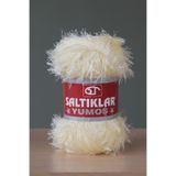 SALTIKLAR Premium Yumoş Sakallı Örgü Ipi Tüylü Ip Sakallı Ip 100gr/140m A Kalite Krem-65