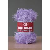 SALTIKLAR Premium Yumoş Sakallı Örgü Ipi Tüylü Ip Sakallı Ip 100gr/140m A Kalite Lila-09