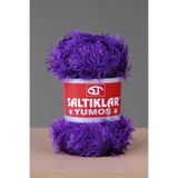 SALTIKLAR Premium Yumoş Sakallı Örgü Ipi Tüylü Ip Sakallı Ip 100gr/140m A Kalite Mor-109