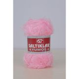 SALTIKLAR Premium Yumoş Sakallı Örgü Ipi Tüylü Ip Sakallı Ip 100gr/140m A Kalite Pembe-14