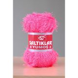 SALTIKLAR Premium Yumoş Sakallı Örgü Ipi Tüylü Ip Sakallı Ip 100gr/140m A Kalite Şeker Pembe-16