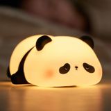 SALUOKE Çocuk gece lambası, panda gece lambası, 3 ışık modu, kısılabilir, zamanlayıcılı, dokunmatik kontrollü silikon gece lambası, bebek, USB ile şarj edilebilir, panda lambası, sevimli gece lambası,