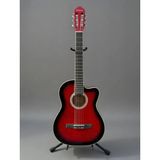 Salvador YNK2003 Ceq Elektro Klasik Gitar Kesik Kasa Cutaway Sap Ayarlı Pedli Kılıf Hediye - Bordo