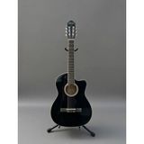 Salvador YNK2003 Ceq Elektro Klasik Gitar Kesik Kasa Cutaway Sap Ayarlı Pedli Kılıf Hediye - Siyah
