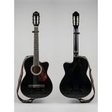 Salvador YNK2003C 4/4 Klasik Gitar Kesik Kasa Cutaway Sap Ayarlı (Pedli Kılıf, Kapo, Pickguard, Gitar Askısı) - Siyah