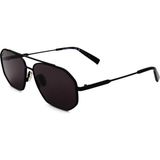 Salvatore Ferragamo Sf 303SL C001 Erkek Güneş Gözlüğü UV 400 Filtreli Metal Kare Çerçeve - Siyah