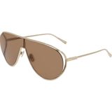 Salvatore Ferragamo Sf 323S 710 63 Unisex Blokcam Gümüş Metal Güneş Gözlüğü - Gri