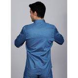 Salve %100 Pamuk Saten Slim Fit Casual Gömlek 22155 - 2XL - 02L-Lacivert