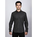 Salve Erkek %100 Pamuk Slim Fit Siyah Desenli Spor Gömlek 22160 - 02S-Siyah