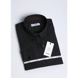 Salve Erkek %100 Pamuk Slim Fit Siyah Desenli Spor Gömlek 22160 - XL - 02S-Siyah