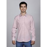 SALVE Pamuk Slim Fit Kırmızı Çizgili Casual Gömlek 22124 - XL