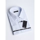 Salve Pamuk Slim Fit Premium Armürlü Mavi Gömlek 22108 - XL