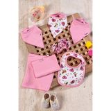Salvia Dione | %100 Pamuk | 6 Parça Bebek Müslin Beslenme Seti | Pembe | Mama Çok Amaçlı Set - Standart