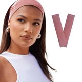 SALVIA DIONE 2' Li Spor Saç Bantları - Elastik Kaymaz İnce Saç Ter Kafa Bandı Bandana, Kadın & Erkek Koşu Fitness Yoga Pilates Makyaj Yüz Yıkama Atletik Egzersiz 2' Li Saç Bandı Seti (Pembe)