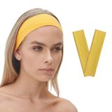 SALVIA DIONE 2' Li Spor Saç Bantları - Elastik Kaymaz İnce Saç Ter Kafa Bandı Bandana, Kadın & Erkek Koşu Fitness Yoga Pilates Makyaj Yüz Yıkama Atletik Egzersiz 2' Li Saç Bandı Seti (Sarı)