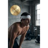 Salvia Dione 2'li Erkek Sporcu Saç ve Ter Bandı - Ayarlanabilir Cırtlı Kaymaz Headband Futbol Fitness Tenis Gym