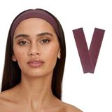 SALVIA DIONE 2'li Saç Bandı - Elastik Kaymaz İnce Esnek Pamuk Emici Kadın Saç Bandı Bandana, Unisex Spa Koşu Dans Yoga Pilates Bisiklet Fitness Saç Ter Bandı 2'li Kafabandı Seti (Vişne Çürüğü Melanj)