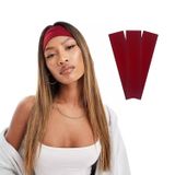 SALVIA DIONE 3'lü Spor Saç Bantları - Elastik Kaymaz İnce Saç Ter Kafa Bandı Bandana, Kadın & Erkek Koşu Fitness Yoga Pilates Makyaj Yüz Yıkama Atletik Egzersiz 3'lü Saç Bandı Bandana Seti (Bordo)