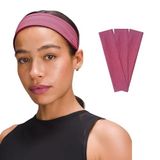 SALVIA DIONE 3'lü Spor Saç Bantları - Elastik Kaymaz İnce Saç Ter Kafa Bandı Bandana, Kadın & Erkek Koşu Fitness Yoga Pilates Makyaj Yüz Yıkama Atletik Egzersiz 3'lü Saç Bandı Bandana Seti (Pembe Melanj)