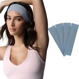 Salvia Dione 4'lü Saç Bandı Seti - Kombin Esnek Kaymaz Günlük Moda Kadın ve Erkek Yoga Pilates Tenis Koşu Trekking Squat Fitness Spor Saç Bantları - Makyaj Yüz Yıkama Cilt Bakımı 4'lü Saç Bandı Seti - Açık Mavi