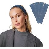 Salvia Dione 4'lü Saç Bandı Seti - Kombin Esnek Kaymaz Günlük Moda Kadın ve Erkek Yoga Pilates Tenis Koşu Trekking Squat Fitness Spor Saç Bantları - Makyaj Yüz Yıkama Cilt Bakımı 4'lü Saç Bandı Seti - Koyu Indigo