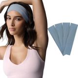 SALVIA DIONE 4'lü Spor Saç Bantları - Elastik Kaymaz İnce Saç Ter Kafa Bandı Bandana, Kadın & Erkek Koşu Fitness Yoga Pilates Makyaj Yüz Yıkama Atletik Egzersiz 4'lü Saç Bandı Bandana Seti (Açık Mavi)