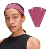 SALVIA DIONE 4'lü Spor Saç Bantları - Elastik Kaymaz İnce Saç Ter Kafa Bandı Bandana, Kadın & Erkek Koşu Fitness Yoga Pilates Makyaj Yüz Yıkama Atletik Egzersiz 4'lü Saç Bandı Bandana Seti (Pembe Melanj)