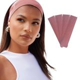 SALVIA DIONE 4'lü Spor Saç Bantları - Elastik Kaymaz İnce Saç Ter Kafa Bandı Bandana, Kadın & Erkek Koşu Fitness Yoga Pilates Makyaj Yüz Yıkama Atletik Egzersiz 4'lü Saç Bandı Bandana Seti (Pembe)