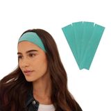SALVIA DIONE 4'lü Spor Saç Bantları - Elastik Kaymaz İnce Saç Ter Kafa Bandı Bandana, Kadın & Erkek Koşu Fitness Yoga Pilates Makyaj Yüz Yıkama Atletik Egzersiz 4'lü Saç Bandı Bandana Seti (Turkuaz)