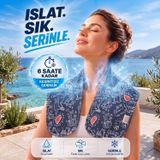 Salvia Dione 6 Saat Etkili Serinletici Soğutucu Havlu - Su ile Aktifleşen, Çift Katmanlı Bölgesel Soğuk Kompres, 30x90 cm, Boyun, Omuz, Bacak, Sırt İçin, Spor ve Seyahat Vücut Sargısı (Grafiti)