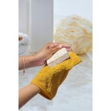 Salvia Dione Bambu Kese Banyo Lifi Peeling Vücut Scrub Derin Temizlik Spa Masaj Doğal Bakım Yüz Kese Sarı (Hardal - Standart