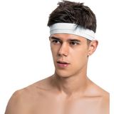 Salvia Dione Erkek Spor Saç Bandı Sporcu Kafa Bandı Headband Tenis Gym Ter Bantı Spor Fitness Saç Bantları Beyaz - Standart