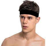 Salvia Dione Erkek Spor Saç Bandı Sporcu Kafa Bandı Headband Tenis Gym Ter Bantı Spor Fitness Saç Bantları Siyah - Standart - 01-Siyah