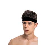 Salvia Dione Erkek Spor Saç Bandı Sporcu Kafa Bandı Headband Tenis Gym Ter Bantı Spor Fitness Saç Bantları Siyah