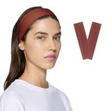 SALVIA DIONE Saç Bandı 2 li Kadın Erkek Spor Elastik Kaymaz İnce Esnek Likralı Pamuk Kadın Saç Bandı Bandana Unisex Fitness Makyaj Cilt Yüz Yoga Pilates Koşu Sporcu Saç Bandı Seti (Kahve, Standart)