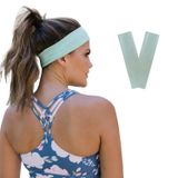 SALVIA DIONE Saç Bandı 2 li Kadın Erkek Spor Elastik Kaymaz İnce Esnek Likralı Pamuk Kadın Saç Bandı Bandana Unisex Fitness Makyaj Cilt Yüz Yoga Pilates Koşu Sporcu Saç Bandı Seti (Mint, Standart)