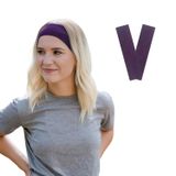 SALVIA DIONE Saç Bandı 2 li Kadın Erkek Spor Elastik Kaymaz İnce Esnek Likralı Pamuk Kadın Saç Bandı Bandana Unisex Fitness Makyaj Cilt Yüz Yoga Pilates Koşu Sporcu Saç Bandı Seti (Mor, Standart)
