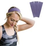 SALVIA DIONE Saç Bandı 3lü Kadın Erkek Spor Elastik Kaymaz İnce Esnek Likralı Pamuk Kadın Saç Bandı Bandana Unisex Fitness Makyaj Cilt Yüz Yoga Pilates Bisiklet Koşu Sporcu Saç Bandı Seti (Açık Mor, Standart)