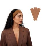 SALVIA DIONE Saç Bandı 3lü Kadın Erkek Spor Elastik Kaymaz İnce Esnek Likralı Pamuk Kadın Saç Bandı Bandana Unisex Fitness Makyaj Cilt Yüz Yoga Pilates Bisiklet Koşu Sporcu Saç Bandı Seti (Tarçın, Standart)