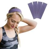 SALVIA DIONE Saç Bandı 4lü Kadın Erkek Spor Elastik Kaymaz İnce Esnek Likralı Pamuk Kadın Saç Bandı Bandana Unisex Fitness Makyaj Cilt Yüz Yoga Pilates Koşu Sporcu Saç Bandı Seti (Açık Mor, Standart)