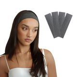 SALVIA DIONE Saç Bandı 4lü Kadın Erkek Spor Elastik Kaymaz İnce Esnek Likralı Pamuk Kadın Saç Bandı Bandana Unisex Fitness Makyaj Cilt Yüz Yoga Pilates Koşu Sporcu Saç Bandı Seti (Koyu Gri, Standart)