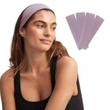 SALVIA DIONE Saç Bandı 4lü Kadın Erkek Spor Elastik Kaymaz İnce Esnek Likralı Pamuk Kadın Saç Bandı Bandana Unisex Fitness Makyaj Cilt Yüz Yoga Pilates Koşu Sporcu Saç Bandı Seti (Lila, Standart)