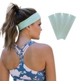 SALVIA DIONE Saç Bandı 4lü Kadın Erkek Spor Elastik Kaymaz İnce Esnek Likralı Pamuk Kadın Saç Bandı Bandana Unisex Fitness Makyaj Cilt Yüz Yoga Pilates Koşu Sporcu Saç Bandı Seti (Mint, Standart)