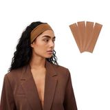 SALVIA DIONE Saç Bandı 4lü Kadın Erkek Spor Elastik Kaymaz İnce Esnek Likralı Pamuk Kadın Saç Bandı Bandana Unisex Fitness Makyaj Cilt Yüz Yoga Pilates Koşu Sporcu Saç Bandı Seti (Tarçın, Standart)